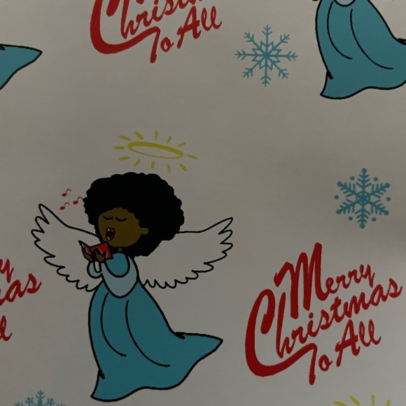 Christmas African American Angels Wrapping Paper - Afrocentric - Picture 6 of 8